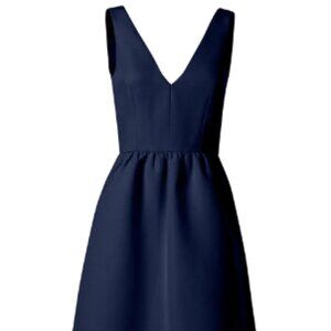 Amsale Jacqueline Navy Size 6 Bridesmaid Dress